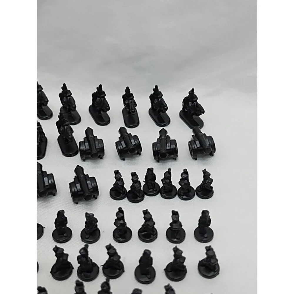 Set Of (60) 1993 Risk Black Board Game Player Pieces